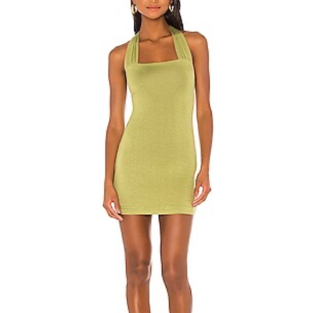Lovers + friends green moss mini dress